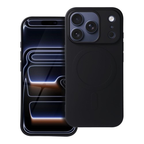 Silikonowe etui Silicone Mag Cover (Big Hole) do iPhone 17 Pro – MagSafe – Czarne