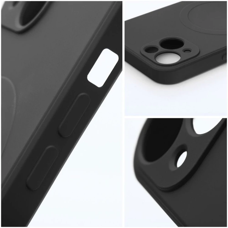 Silikonowe etui Silicone Mag Cover (Big Hole) do iPhone 17 Pro – MagSafe – Czarne