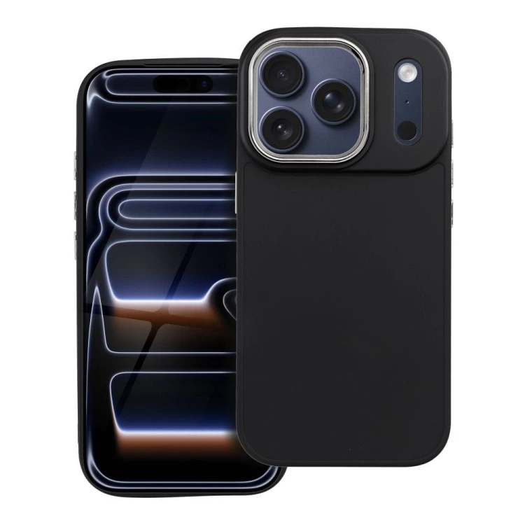 Stylowe etui Frame do iPhone 17 Pro – Matowe wykończenie – Czarne