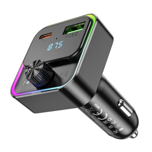 Ładowarka Samochodowa Hoco E81 USB-C PD 30W + Transmiter FM Bluetooth