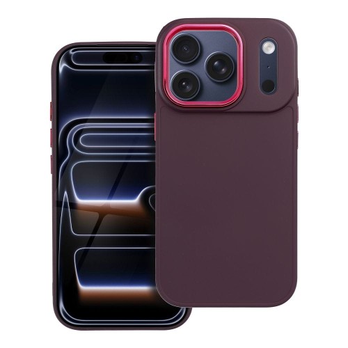 Stylowe etui Frame do iPhone 17 Pro – Matowe wykończenie – Fioletowe