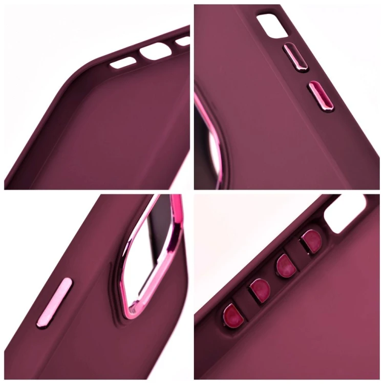 Stylowe etui Frame do iPhone 17 Pro – Matowe wykończenie – Fioletowe