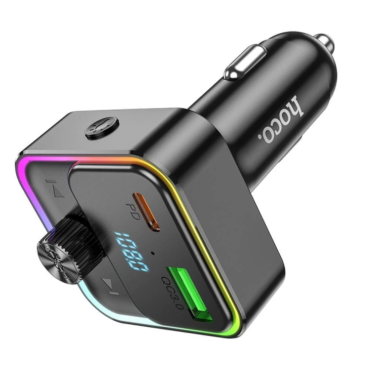 Ładowarka Samochodowa Hoco E81 USB-C PD 30W + Transmiter FM Bluetooth