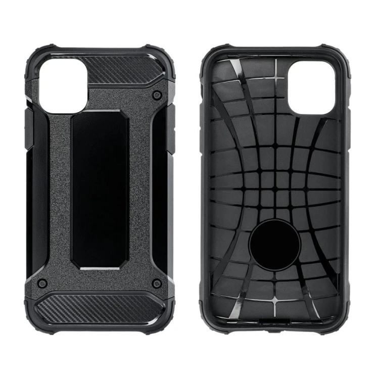 Pancerne etui Armor do iPhone 17 – Hybrydowa ochrona – Czarne