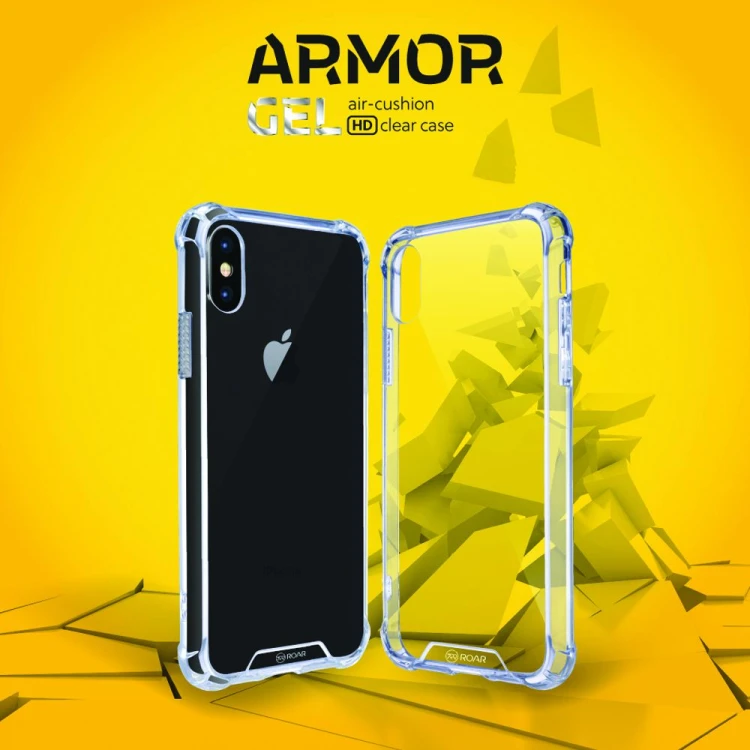 Przezroczyste etui Roar Armor Jelly do iPhone 17 – Hybrydowe Anti Shock – Transparentne