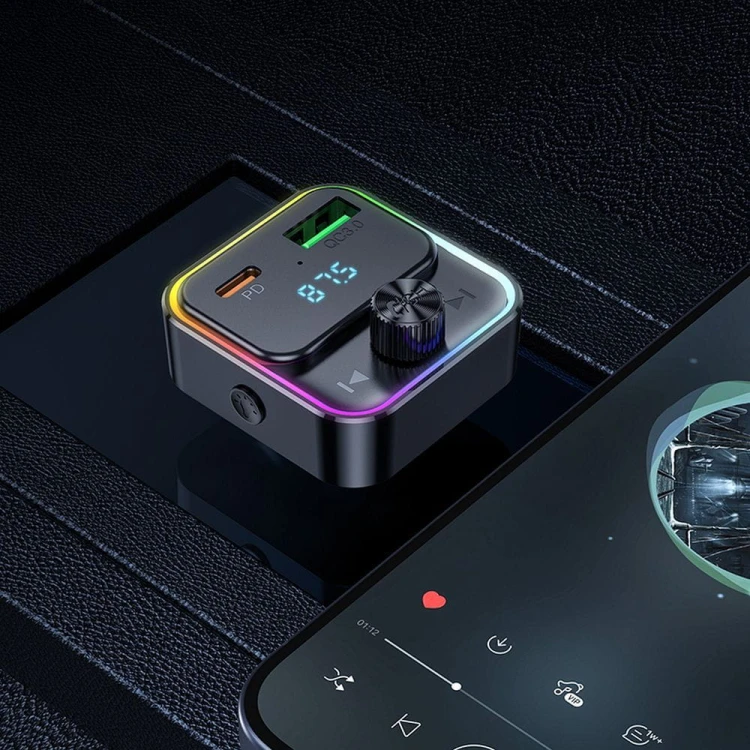Ładowarka Samochodowa Hoco E81 USB-C PD 30W + Transmiter FM Bluetooth