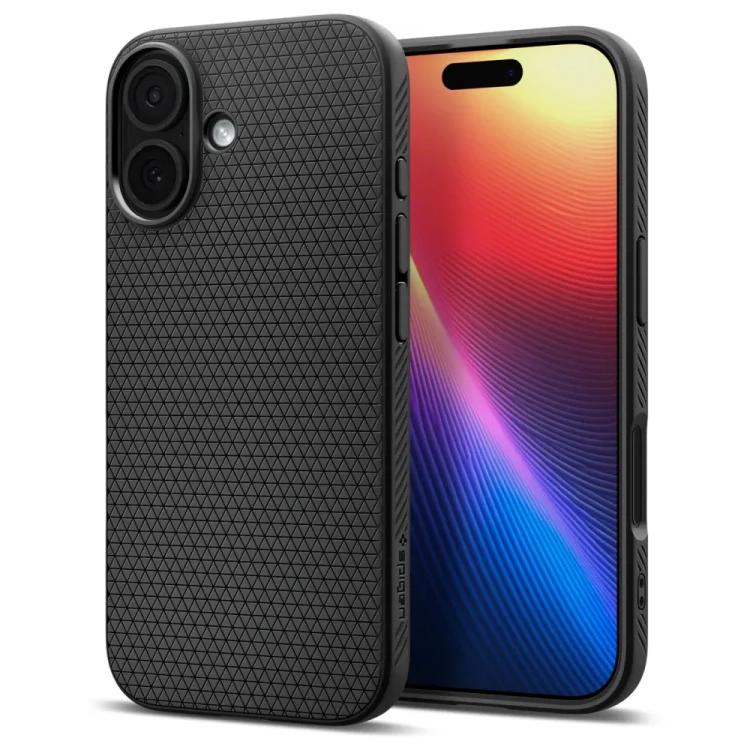 Matowe etui Spigen Liquid Air do iPhone 17 – Certyfikat Wojskowy – Matte Black