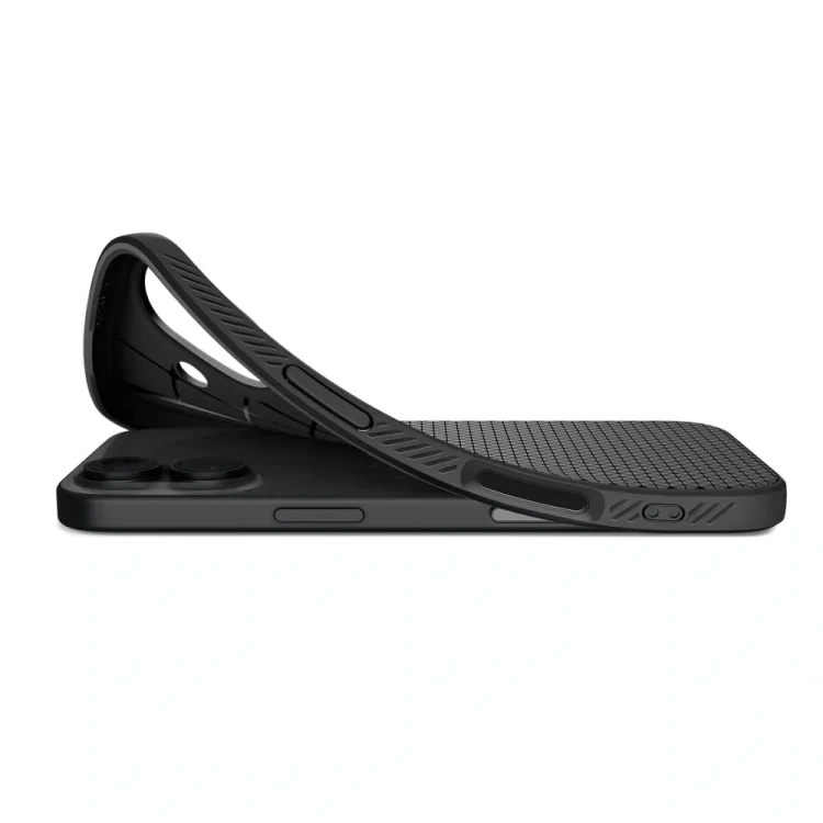 Matowe etui Spigen Liquid Air do iPhone 17 – Certyfikat Wojskowy – Matte Black