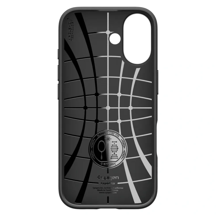 Matowe etui Spigen Liquid Air do iPhone 17 – Certyfikat Wojskowy – Matte Black