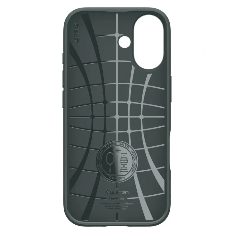 Matowe etui Spigen Liquid Air do iPhone 17 – Certyfikat Wojskowy – Abyss Green