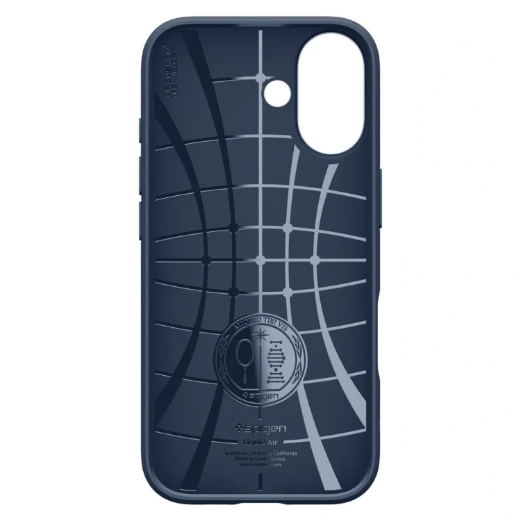 Matowe etui Spigen Liquid Air do iPhone 17 – Certyfikat Wojskowy – Navy Blue