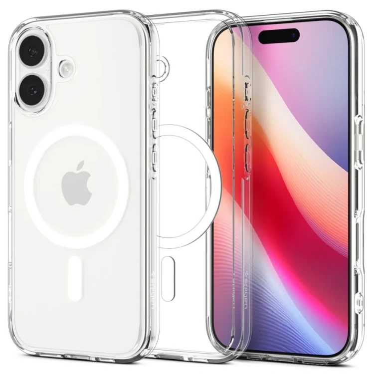 Przezroczyste etui Spigen Ultra Hybrid Mag do iPhone 17 – MagSafe – Clear White