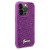 Etui Guess do iPhone 14 Pro – Disco Script Metal (fuksja) – luksusowy pokrowiec GUHCP14LPMSDGSF