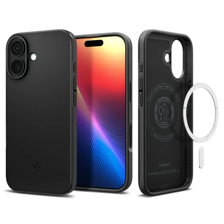 Cienkie etui Spigen Thin Fit Mag do iPhone 17 – MagSafe – Black