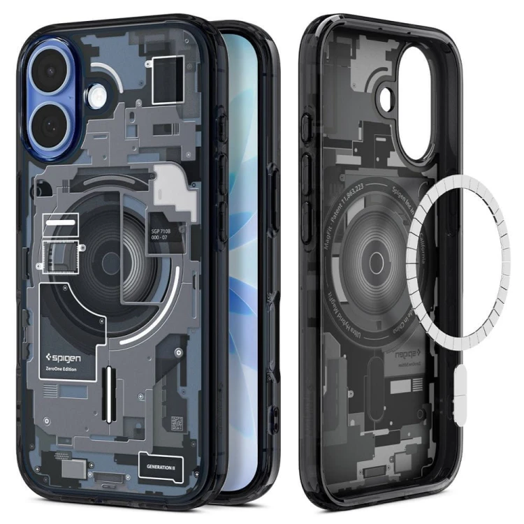Etui Spigen Ultra Hybrid Mag do iPhone 17 – MagSafe – Zero One Black