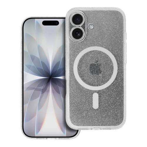 Brokatowe etui Clear Mag Cover (STR / Camera Protection) do iPhone 17 – MagSafe – Transparent Glitter