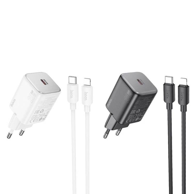 Ładowarka Sieciowa Hoco N40 USB-C PD 20W + Kabel Lightning iPhone