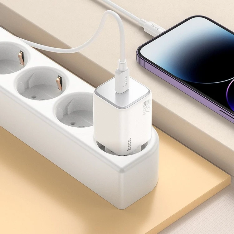 Ładowarka Sieciowa Hoco N40 USB-C PD 20W + Kabel Lightning iPhone