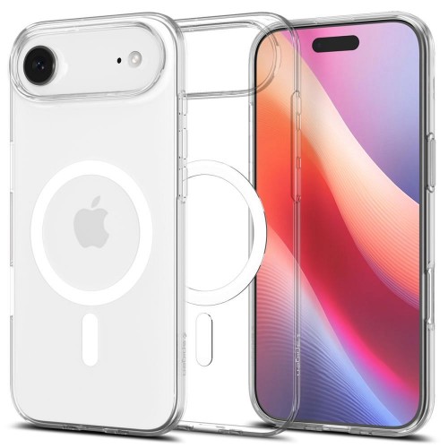 Przezroczyste elastyczne etui Spigen Liquid Crystal Mag do iPhone 17 Air – MagSafe – Clear/White