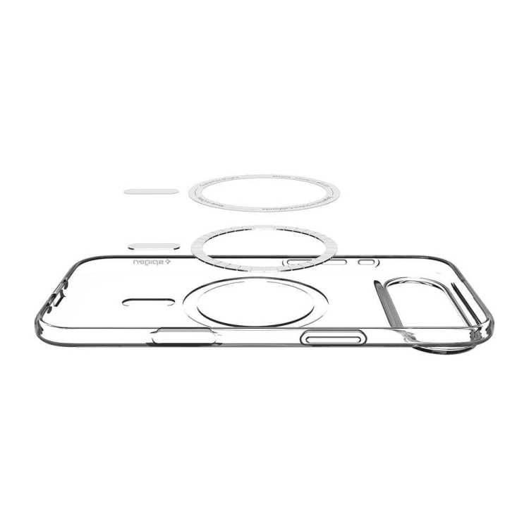 Przezroczyste elastyczne etui Spigen Liquid Crystal Mag do iPhone 17 Air – MagSafe – Clear/White