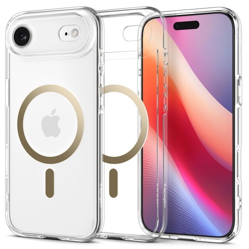 Przezroczyste etui Spigen Ultra Hybrid Mag do iPhone 17 Air – MagSafe – Clear Gold