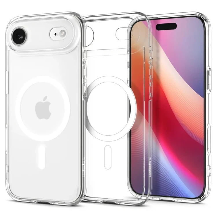 Przezroczyste etui Spigen Ultra Hybrid Mag do iPhone 17 Air – MagSafe – Clear White