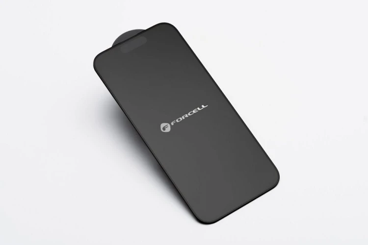 Matowe szkło hartowane dla graczy Forcell Matt Glass z czarną ramką do iPhone 14 Pro
