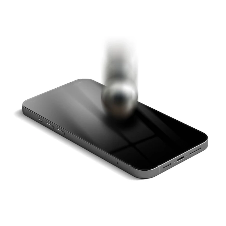 Niepękające szkło hybrydowe Forcell Flexible 5D z czarną ramką do iPhone 12 Pro Max