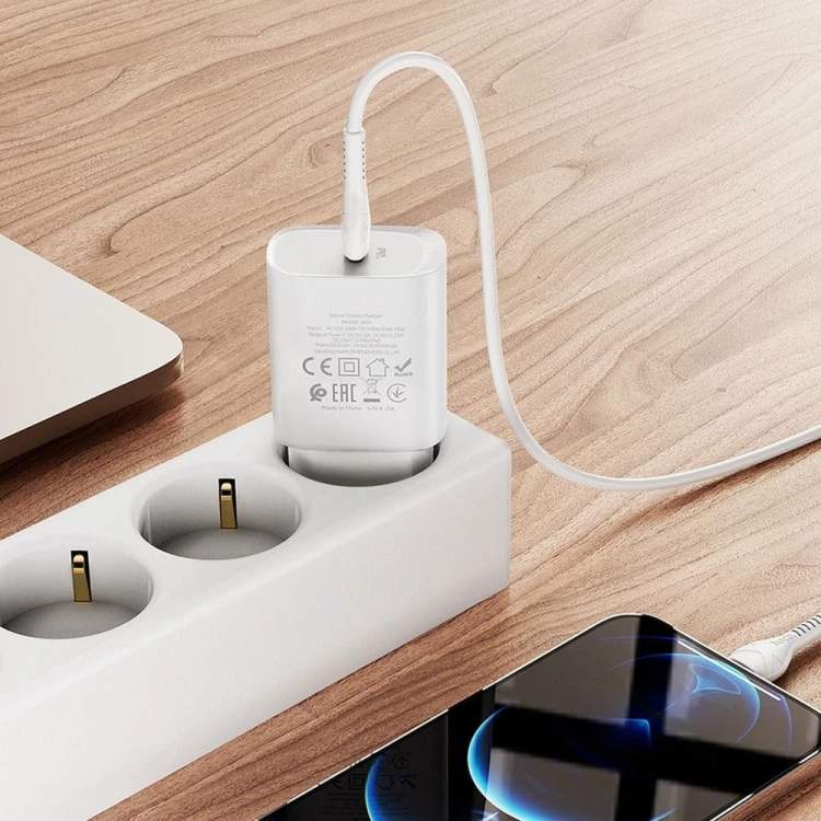 Szybka ładowarka sieciowa Hoco N14 USB-C Power Delivery 20W – białEkspresowe ładowanie z technologią Power Delivery Ładowarka sieciowa Hoco N14 to nowoczesne rozwiązanie dla osób, które cenią swój czas. Dzięki obsłudze protokołu PD 20W (Pow
