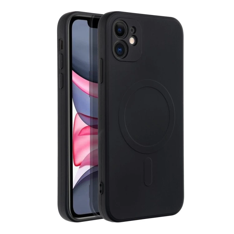Etui do iPhone 11 Silicone Mag Cover MagSafe Czarne Silikonowe
