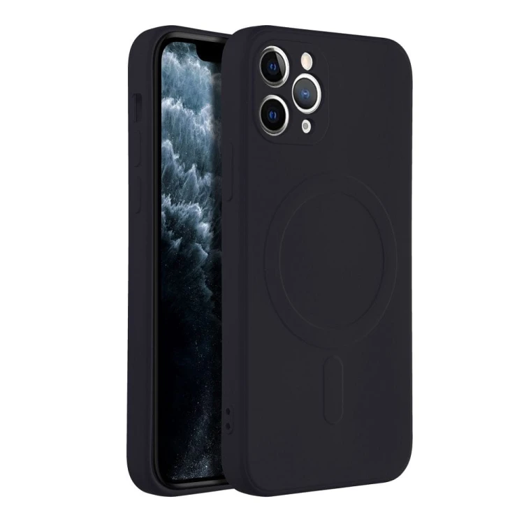Etui do iPhone 11 Pro Silicone Mag Cover MagSafe Czarne Silikonowe