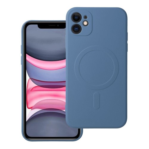 Etui do iPhone 11 Silicone Mag Cover MagSafe Niebieskie Silikonowe