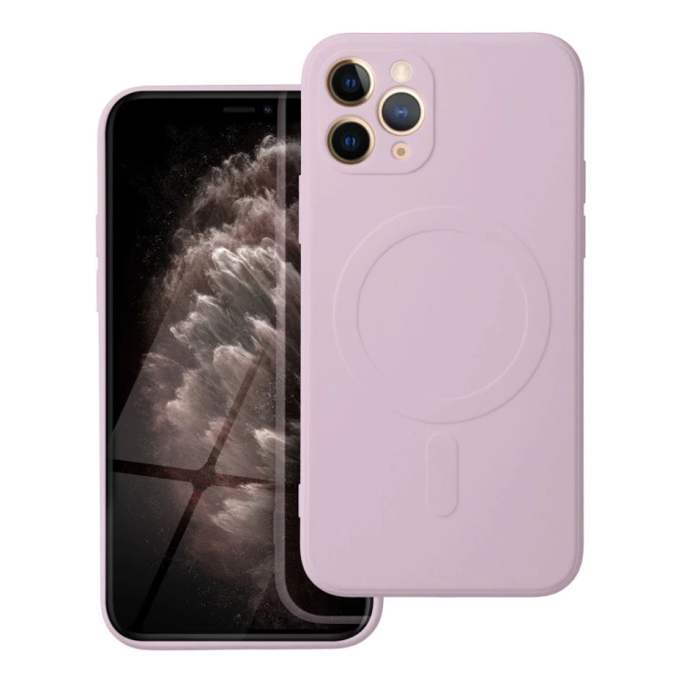 Etui do iPhone 11 Pro Silicone Mag Cover MagSafe Różowe Silikonowe