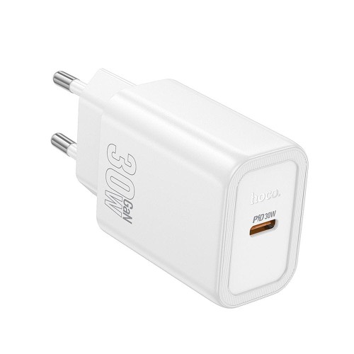 Szybka ładowarka sieciowa Hoco N62 USB-C Power Delivery 30W – biała