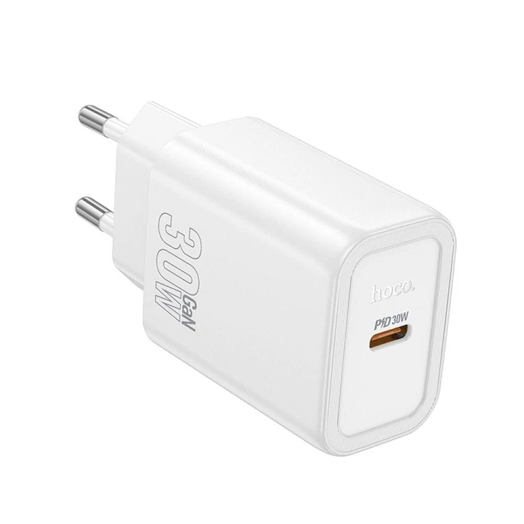 Szybka ładowarka sieciowa Hoco N62 USB-C Power Delivery 30W – biała