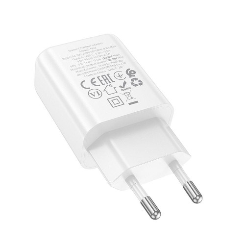 Szybka ładowarka sieciowa Hoco N62 USB-C Power Delivery 30W – biała