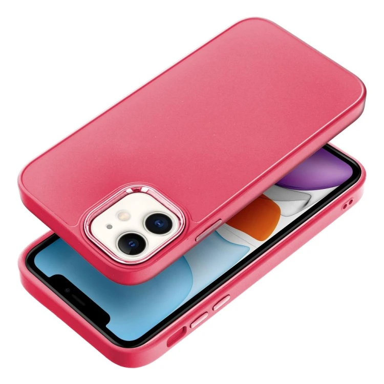 Etui do iPhone 11 Frame Magenta Matowe z Ramką PC
