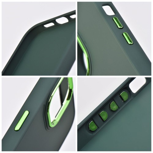 Etui do iPhone 11 Frame Zielone Matowe z Ramką PC
