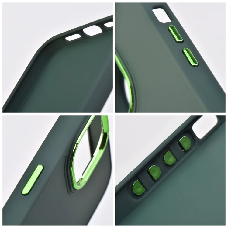 Etui do iPhone 11 Frame Zielone Matowe z Ramką PC