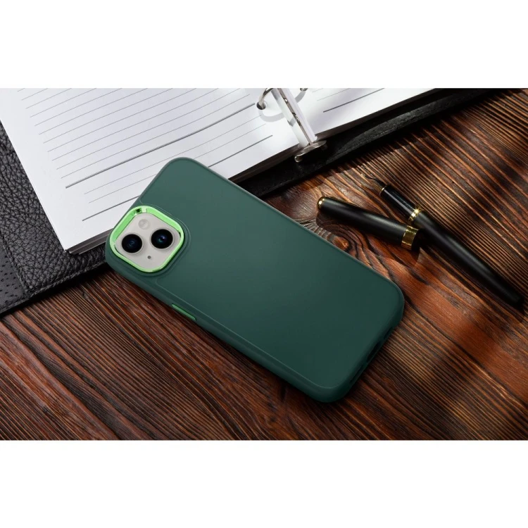 Etui do iPhone 11 Frame Zielone Matowe z Ramką PC