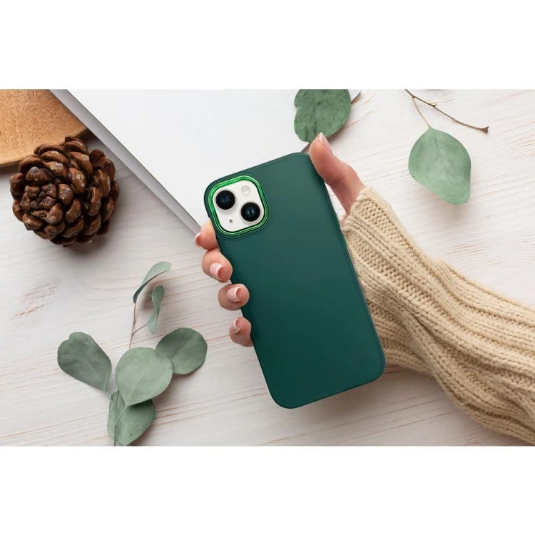 Etui do iPhone 11 Frame Zielone Matowe z Ramką PC