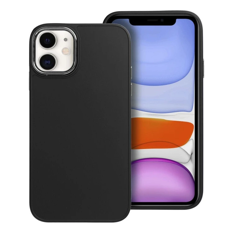 Etui do iPhone 11 Frame Czarne Matowe z Ramką PC