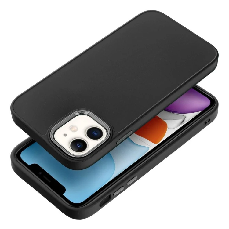 Etui do iPhone 11 Frame Czarne Matowe z Ramką PC