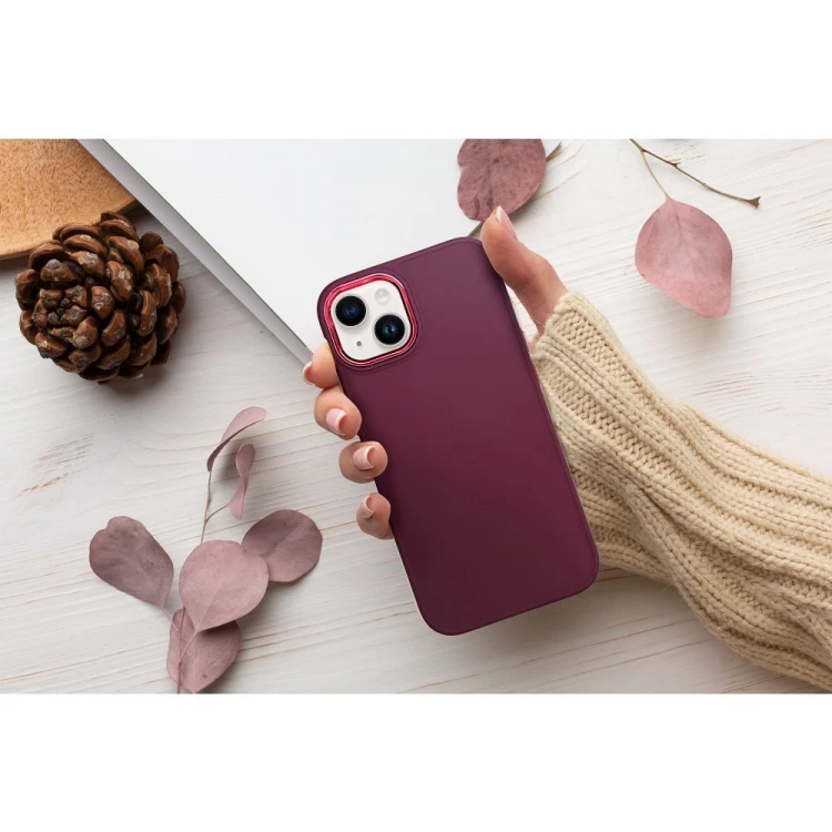 Etui do iPhone 11 Frame Fioletowe Matowe z Ramką PC