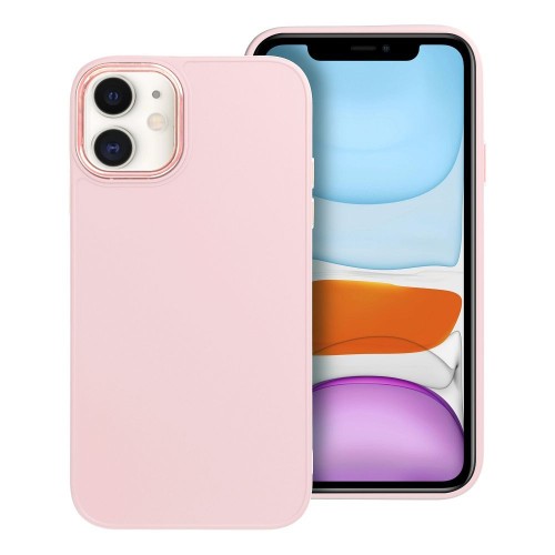 Etui do iPhone 11 Frame Pudrowy Róż Matowe z Ramką PC