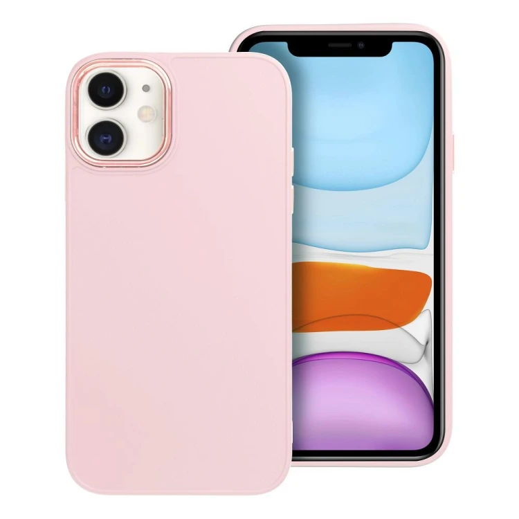 Etui do iPhone 11 Frame Pudrowy Róż Matowe z Ramką PC