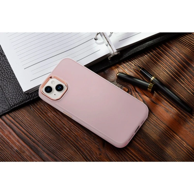 Etui do iPhone 11 Frame Pudrowy Róż Matowe z Ramką PC