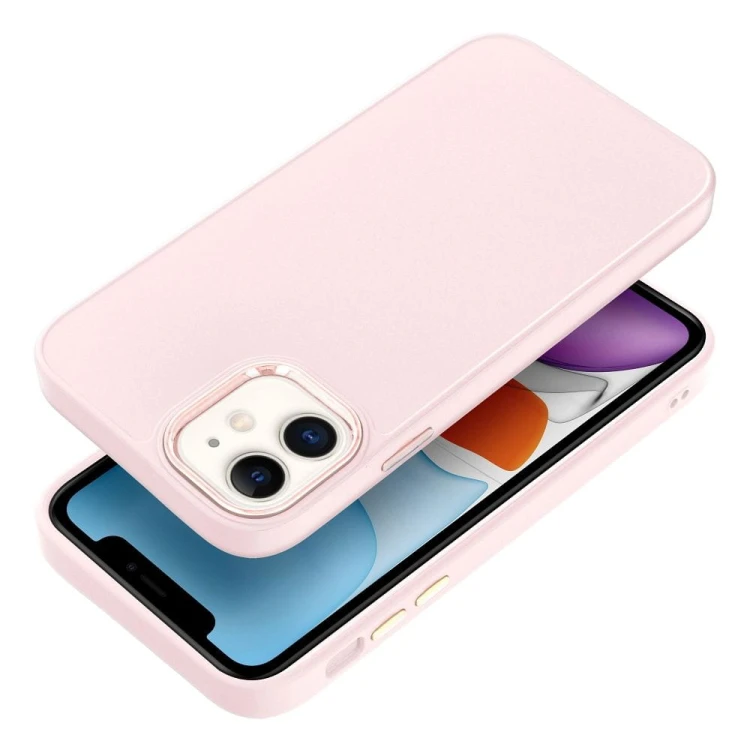 Etui do iPhone 11 Frame Pudrowy Róż Matowe z Ramką PC