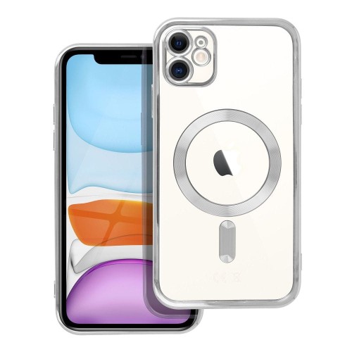 Etui do iPhone 11 Electro Mag Cover MagSafe Srebrne Transparentne
