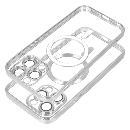 Etui do iPhone 11 Electro Mag Cover MagSafe Srebrne Transparentne